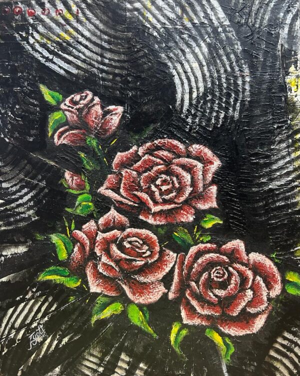 ROSES ABSTRACT ART PAINTING